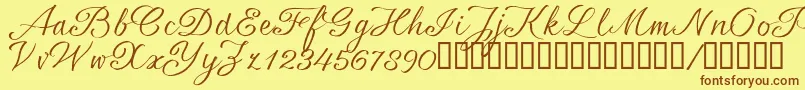 SrsaBT Font – Brown Fonts on Yellow Background