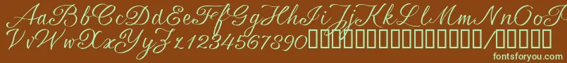 SrsaBT Font – Green Fonts on Brown Background