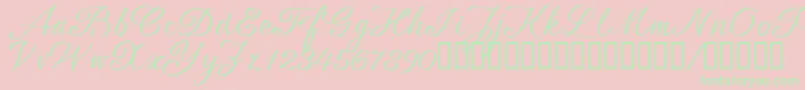 SrsaBT Font – Green Fonts on Pink Background