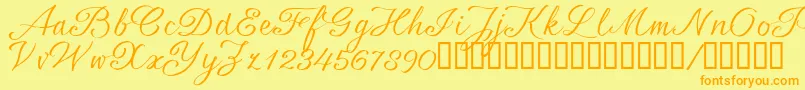 SrsaBT Font – Orange Fonts on Yellow Background
