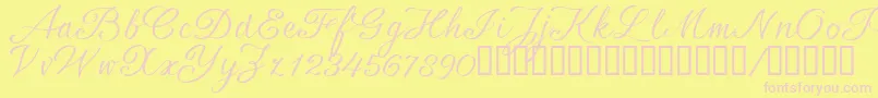 SrsaBT Font – Pink Fonts on Yellow Background