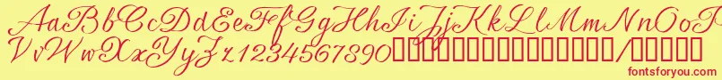 SrsaBT Font – Red Fonts on Yellow Background