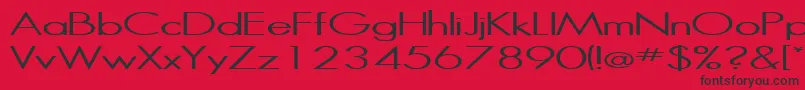 HalibutRegular Font – Black Fonts on Red Background