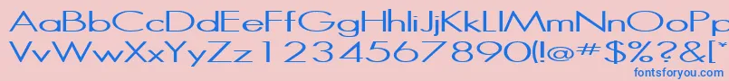 HalibutRegular Font – Blue Fonts on Pink Background