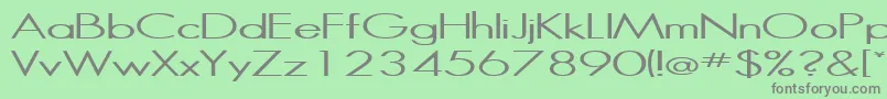 フォントHalibutRegular – 緑の背景に灰色の文字