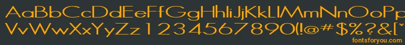 HalibutRegular Font – Orange Fonts on Black Background