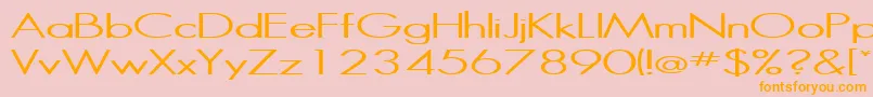 HalibutRegular-Schriftart – Orangefarbene Schriften auf rosa Hintergrund