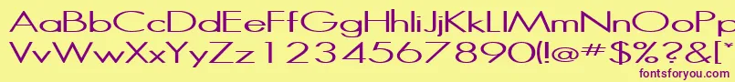 Шрифт HalibutRegular – фиолетовые шрифты на жёлтом фоне
