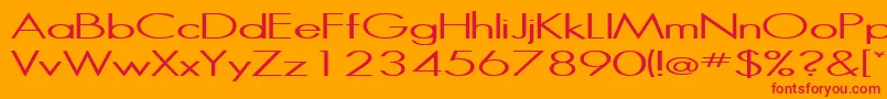 フォントHalibutRegular – オレンジの背景に赤い文字