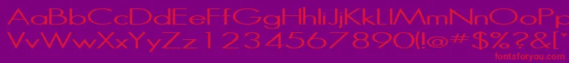 HalibutRegular Font – Red Fonts on Purple Background