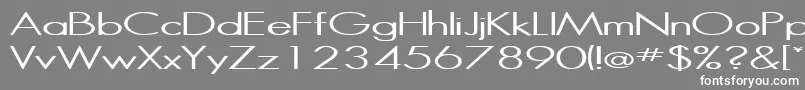 フォントHalibutRegular – 灰色の背景に白い文字