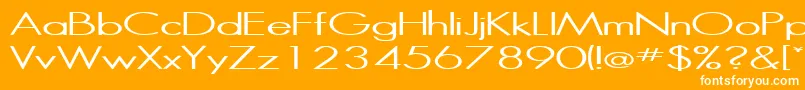 HalibutRegular Font – White Fonts on Orange Background