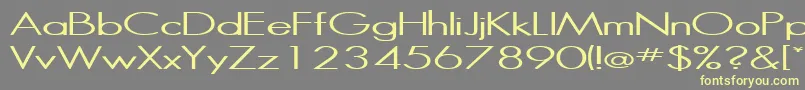 HalibutRegular Font – Yellow Fonts on Gray Background