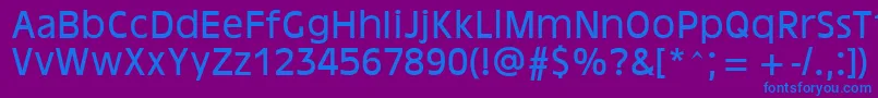Шрифт AntiqueOakland – синие шрифты на фиолетовом фоне