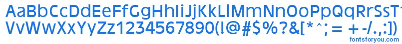 Шрифт AntiqueOakland – синие шрифты на белом фоне
