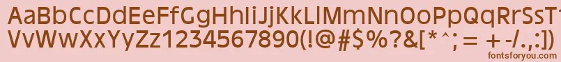 Шрифт AntiqueOakland – коричневые шрифты на розовом фоне
