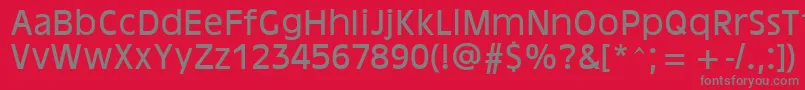 AntiqueOakland Font – Gray Fonts on Red Background