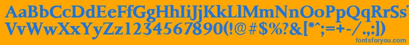 PalermoserialBold Font – Blue Fonts on Orange Background