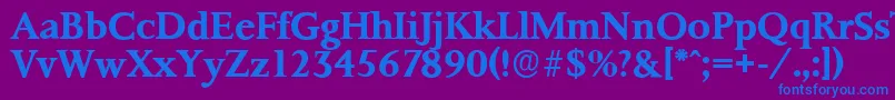 PalermoserialBold Font – Blue Fonts on Purple Background