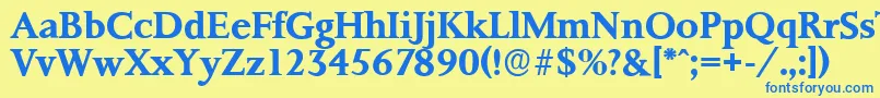 PalermoserialBold Font – Blue Fonts on Yellow Background