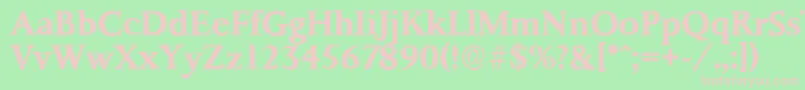 PalermoserialBold Font – Pink Fonts on Green Background