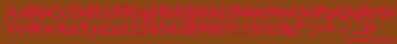 PalermoserialBold Font – Red Fonts on Brown Background