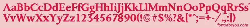 PalermoserialBold Font – Red Fonts on Pink Background