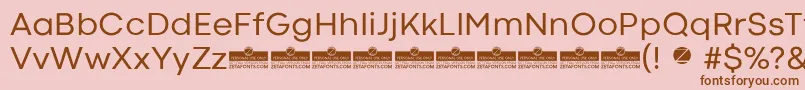 CodecColdRegularTrial-Schriftart – Braune Schriften auf rosa Hintergrund