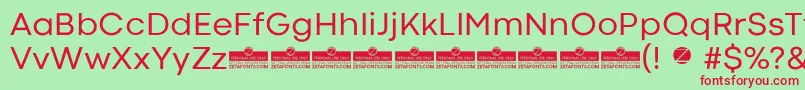 CodecColdRegularTrial Font – Red Fonts on Green Background