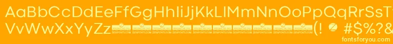 CodecColdRegularTrial Font – Yellow Fonts on Orange Background