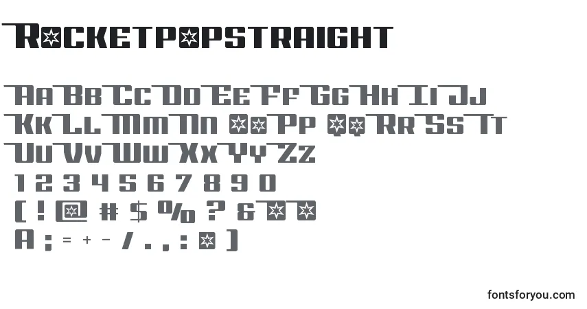 Fuente Rocketpopstraight - alfabeto, números, caracteres especiales