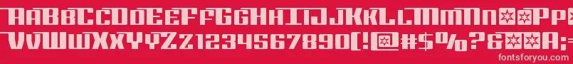 Rocketpopstraight Font – Pink Fonts on Red Background