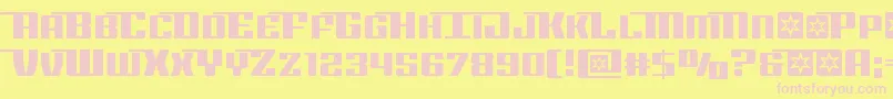 Rocketpopstraight Font – Pink Fonts on Yellow Background