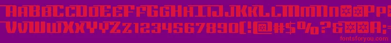 Rocketpopstraight Font – Red Fonts on Purple Background