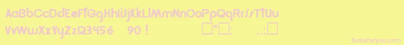 Jamesian Font – Pink Fonts on Yellow Background