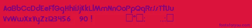 Police Jamesian – polices violettes sur fond rouge