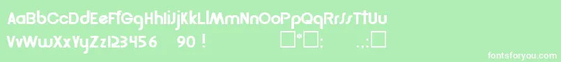 Jamesian Font – White Fonts on Green Background
