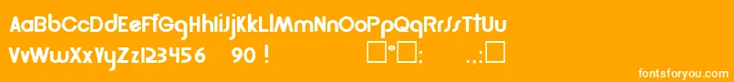 Jamesian Font – White Fonts on Orange Background
