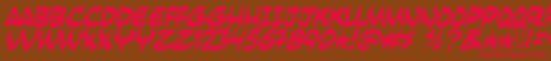 Yesterdaysmeal Font – Red Fonts on Brown Background