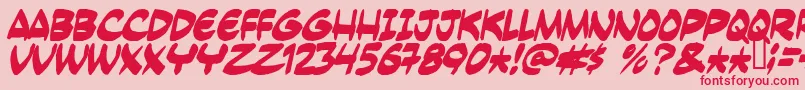フォントYesterdaysmeal – ピンクの背景に赤い文字