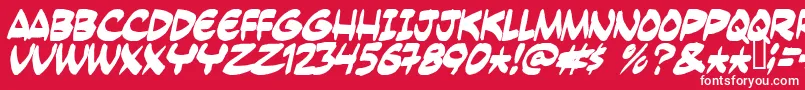 Yesterdaysmeal Font – White Fonts on Red Background