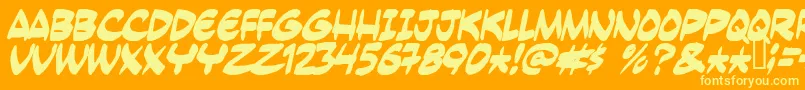 Yesterdaysmeal Font – Yellow Fonts on Orange Background