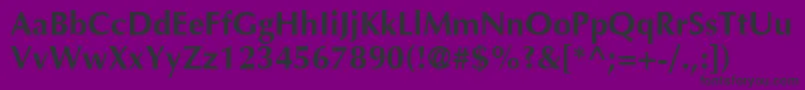 Weitere Informationen zur OttawaBold-Schriftart OttawaBold-Schriftart – Schwarze Schriften auf violettem Hintergrund