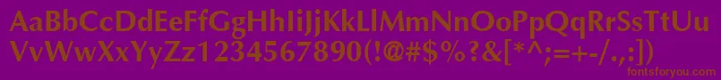 OttawaBold Font – Brown Fonts on Purple Background