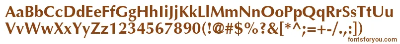 Шрифт OttawaBold – коричневые шрифты на белом фоне