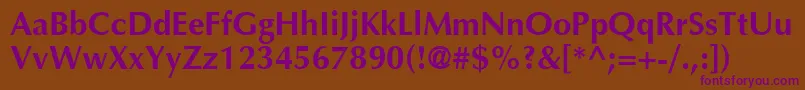 OttawaBold Font – Purple Fonts on Brown Background