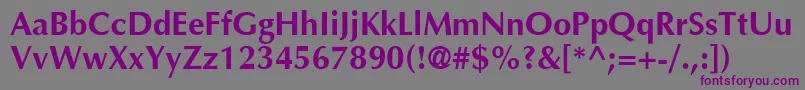 Шрифт OttawaBold – фиолетовые шрифты на сером фоне