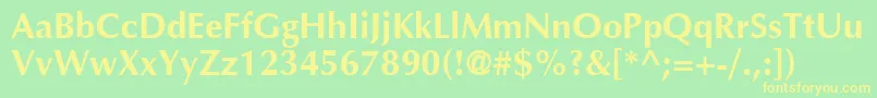 OttawaBold Font – Yellow Fonts on Green Background