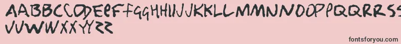 Nobody Font – Black Fonts on Pink Background