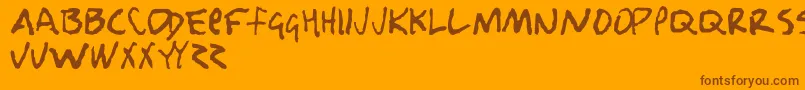 Nobody Font – Brown Fonts on Orange Background